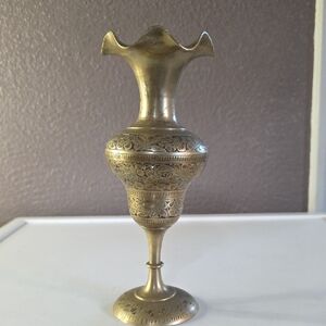 Vintage Indian "Mughal-style" Brass Vase